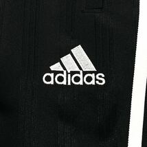 adidas(アディダス)トラックパンツ ジャージ ラインパンツ 刺繍ロゴ メンズM ブラック_画像7