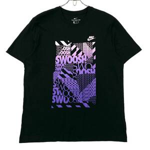 良品NIKE(ナイキ)半袖Tシャツ プリントロゴ SWOOSH メンズXL ブラック