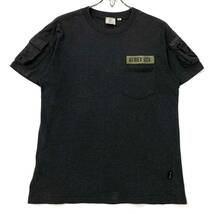 AVIREX(アヴィレックス)半袖Tシャツ ポケットT ワッペンロゴ メンズS グレー系_画像1