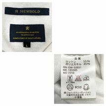 R.NEWBOLD(アールニューボールド)半袖ポロシャツ 刺繍ロゴ メンズL ホワイト_画像2