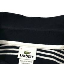 LACOSTE(ラコステ)半袖ポロシャツ ワニロゴ 鹿の子 ボーダー柄 メンズ4 ネイビー系/ホワイト_画像6