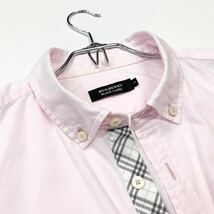 BURBERRY BLACK LABEL/バーバリーブラックレーベル 半袖BDシャツ メンズ3 ピンク/ノヴァチェック_画像5