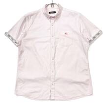 BURBERRY BLACK LABEL/バーバリーブラックレーベル 半袖BDシャツ メンズ3 ピンク/ノヴァチェック_画像6