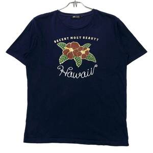 BEAMS/ビームス Tシャツ DESCENTE MOST BEAUTY HAWAII メンズL ネイビー