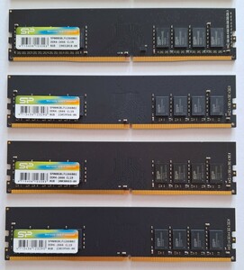 SP PC4 DDR4 8GB 4枚 合計32GB デスクトップ用メモリ PC4-21300(DDR4-2666) シリコンパワー製