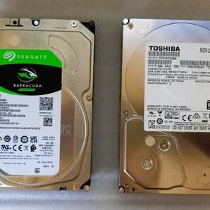 【中古・動作確認】SEAGATEの大容量HDD（3TB：SATAⅢ：使用時間＝3068時間）＋東芝の大容量HDD（2TB：SATAⅢ：使用時間＝14101時間）の画像1