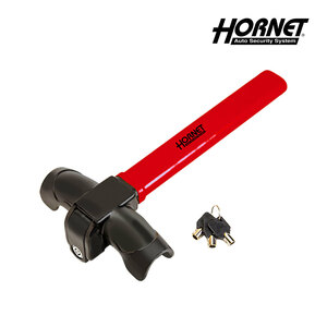 HORNET Hornet steering wheel lock steering gear lock LH-17R T type lock type exclusive use key red automobile theft countermeasure anti-theft 