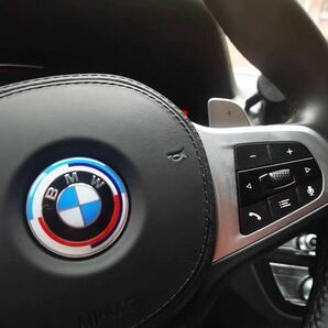 BMW エンブレム ステッカー ステアリング ハンドル シール バッジ 45mm 50周年限定の画像2