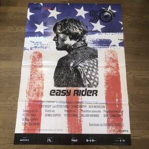 「イージー★ライダー」製作50周年イタリア版大型ポスター EASY RIDER ピーター・フォンダ、デニス・ホッパー、ジャック・ニコルソン