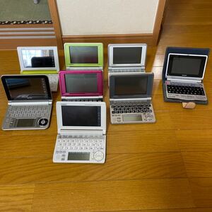 電子辞書 CASIO SHARP 通電確認済み　PW-N8000のみ通電確認不可　計8台　ジャンク扱い　EX-word カシオ 