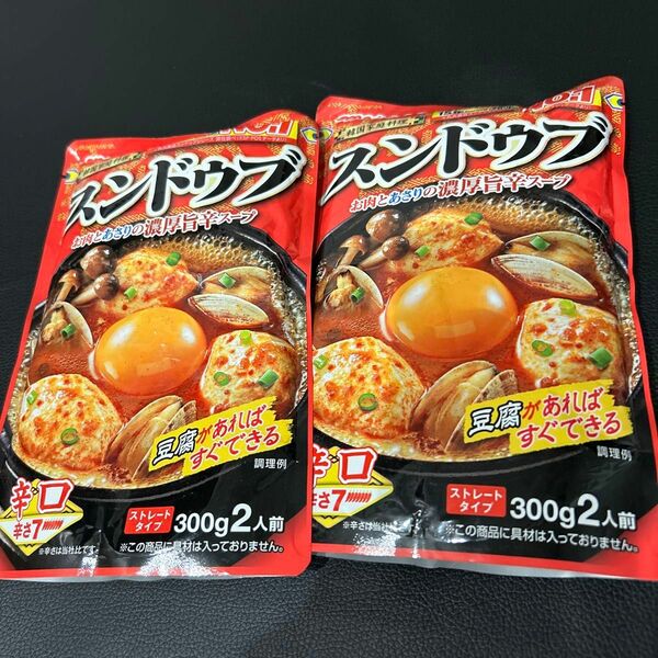 賞味期限2025年1月30日　丸大食品 スンドゥブ 辛口 300g パウチタイプ