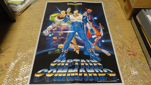 * Capcom оригинальный аркада Captain commando -CAPTAIN COMMANDO постер B2 размер не использовался CAPCOM ARCADE genuine POSTER*