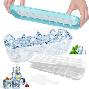製氷皿 角氷 シリコンアイスメーカー 製氷機 密閉蓋付きのアイスグリッド 小分け 柔らかい 氷取り出しやすい 冷凍保存 耐久性 家