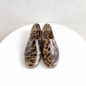 rain shoes 24.5cm Leopard 