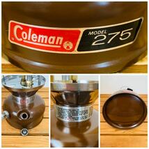 ★ぴかぴか美品★コールマン Coleman 275 ランタン　1978年3月 取説付 ビンテージUSA ピケットフェンスグローブ　ビッグシングルモデル_画像8