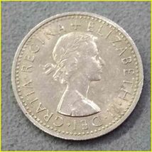 【イギリス 6ペンス 硬貨/1966年】 英国 ラッキー6ペンス/エリザベス2世/旧硬貨/コイン/古銭_画像4