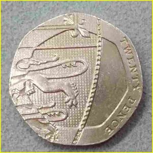 【イギリス 20ペンス 硬貨/2008年】 TWENTY PENCE/エリザベス2世/コイン