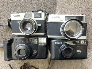 【NN】1円 動作未確認 キャノン Canonet QL17 ミノルタ ハイマチック7S オートボーイ MINI T フジ カルディア700 カメラまとめ