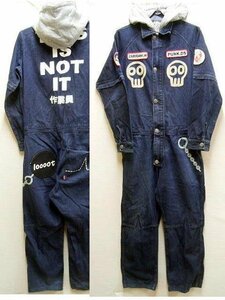 * prompt decision [L]PUNK DRUNKERS coverall crayfish Works Skull coverall Denim Jump suit all-in-one punk gong n The Cars pants #R400