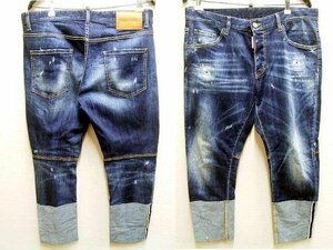 ◇即決[50]DSQUARED2 21SS SAILOR JEAN S71LB0903 赤耳 セルビッチ ロールアップ スリム ストレッチ デニム パンツ■1650