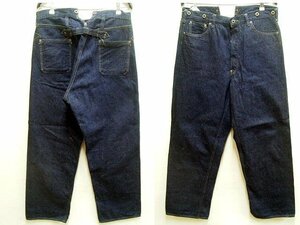 ◇即決[W34]美品 Nigel Cabourn 19SS RAILMAN DENIM PANT レイルマン ワイド 濃紺 デニム ナイジェルケーボン 80380050025 パンツ■696