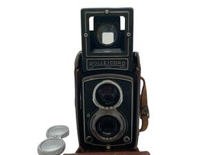 【ジャンク】 貴重 ROLLEICORDⅢ/ローライコードⅢ 二眼レフ フィルムカメラ ケース付き