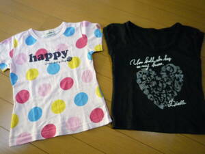 BEBE★女の子 120 半袖 Tシャツ まとめて 2枚 セット★送料無料★easyfreak diable