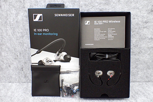 【中古 美品】ゼンハイザー IE 100 PRO In-ear monitoring ブラック SENNHEISER プロ用 イヤホン(PAA749-3)