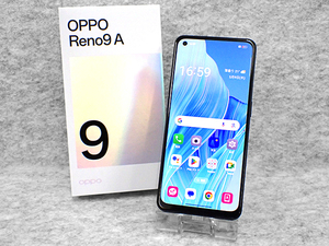 【中古 美品】SIMフリー 楽天モバイル OPPO Reno9 A CPH2353 ナイトブラック Android スマホ 本体 制限〇 一括購入(PEA107-1)