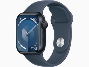 【新品 未開封】Apple Watch Series9 GPS 2023年 41mm ミッドナイトアルミニウムケース と ストームブルースポーツバンド S/M(PEA440-1)