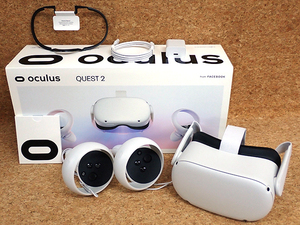 【中古 良品】Oculus Quest 2 256GB KW49CM 301-00353-01 完全ワイヤレス オールインワン VRヘッドセット オキュラスクエスト2(PDA647-1)