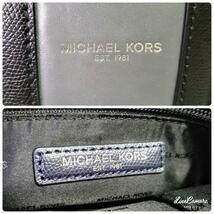 美品/近年モデル●MICHAEL KORS マイケルコース メンズ ブリーフケース ビジネスバッグ レザー 本革 ネイビー 紺 ストライプ 大容量 多用途_画像10