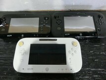 T【G4-16】【100サイズ】ニンテンドー Wii U 本体・ゲームパッド 各3台セット/ゲーム機/ジャンク扱い/※傷・汚れ・電池蓋テープ留め有_画像3