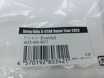 T【3や-94】【送料無料】♪未開封/Stray Kids 「5-STAR ドームツアー 2023」/オーバーサイズ Tシャツ Mサイズ FoxI.Ny/アイエン/スキズ_画像3