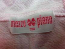 T【ワ4-52】【60サイズ】▲mezzo piano メゾピアノ フード 水玉 キッズ 長袖ワンピース/130cm/子供服/※使用感 毛羽立ち有_画像3