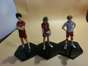 T【ワ4-15】【60サイズ】▲ハイキュー!! DXF フィギュア 3体セット/音駒高校 黒尾 狐爪 夜久/※箱無し 傷汚れあり