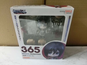 T【3よ-00】【60サイズ】▲未開封/ねんどろいど 365 進撃の巨人 ミカサ・アッカーマン/フィギュア/※外箱色褪せ有