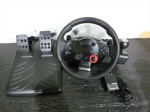 T[K4-32][140 размер ] Logicool /E-X5C19 PS3 для driving сила GT/ рулевой механизм контроллер / электризация возможно / б/у товар /* царапина есть 