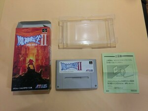 T【イ5-07】【60サイズ】▲スーパーファミコン ソフト 魔神転生2 SPIRAL NEMESIS/外箱あり/※経年品 汚れあり