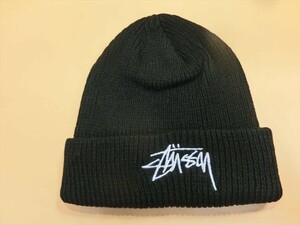 T【エ5-09】【送料無料】Stussy ステューシー/ニットキャップ/ニット帽/ビーニー/サイズ 横×2：40cm 高さ：21cm