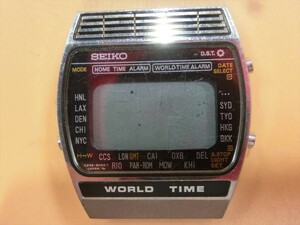 T【オ5-49】【送料無料】seiko セイコー world time ワールドタイム A239-5020 デジタル メンズ腕時計/非稼働/※傷汚れ有