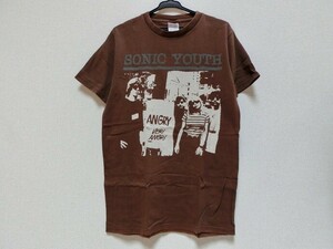 T[ro4-46][ free shipping ]SONIC YOUTH Sonic * Youth band T-shirt / short sleeves S size / tops /* use impression * color ..* some stains have 