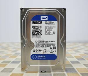 ∨ 500GB フォーマット済｜内蔵型 3.5インチ HDD ハードディスク SATA｜Western Digital ウェスタンデジタル WD5000AAKX ｜ ■N5801