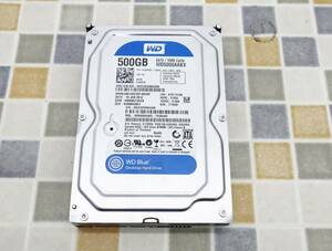 ∨ 500GB｜SATA 内蔵型 3.5インチ ハードディスク｜Western Digital ウェスタンデジタル WD5000AAKX HDD｜フォーマット済み ■N8407