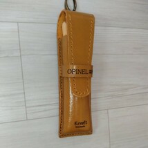 OPINEL NO8 オピネル　レザーケース　ハンドメイド　立体　手縫い　アウトドア　ナイフ　新作　タンニン鞣し革使用_画像4