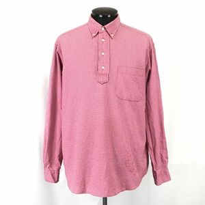 90s-00s★BLUE LABEL/ユナイテッドアローズ★長袖ポロシャツ【メンズM/ピンク/pink/ボタンダウン】ブルーレーベル/Tops/Shirts◆BH676