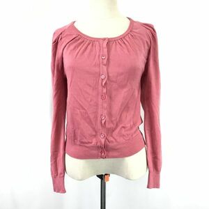 日本製★BODYDRESSING Deluxe/ボディドレッシングデラックス★長袖カーディガン【レディース38/pink】アセテート/Tops/Shirts◆BH759