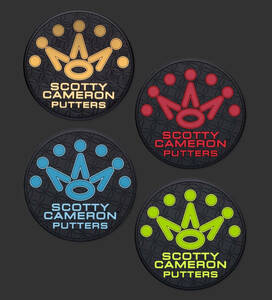 スコッティキャメロン 7ポイントクラウン ラバー コースター 4種類セット SCOTTY CAMERON Coasters 7 Point Crown Multi-Color Rubber