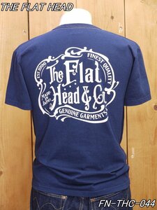 新品 フラットヘッド THE FLAT HEAD & CO 丸胴半袖Tシャツ 44 ネイビー FN-THC-044