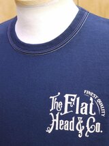 新品 フラットヘッド THE FLAT HEAD & CO 丸胴半袖Tシャツ 44 ネイビー FN-THC-044_画像3